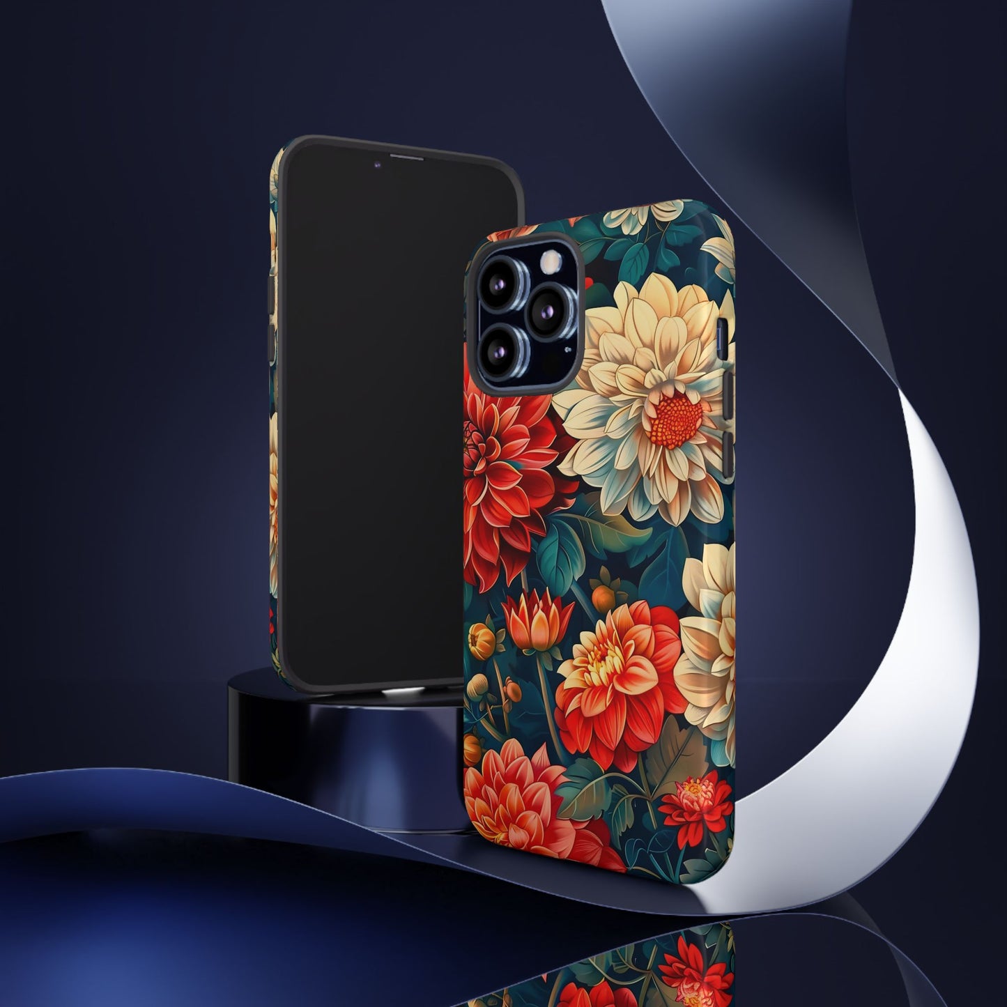 Floral Phone Case - Vibrant Tough Cases, Stylish Floral Cell Phone Cover, Gift for Her, Trendy Phone Accessory, Flower Design