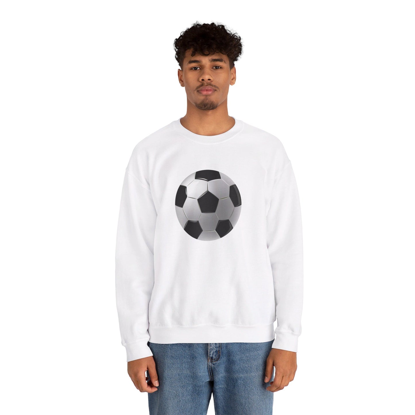 Unisex Heavy Blend™ Crewneck Sweatshirt Lightweight - Dynamic Football Design