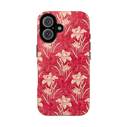 Floral Tough Phone Case - Durable, Stylish Accessory, Perfect Gift for Her, Floral Pattern, Customizable, Ideal for Daily Use