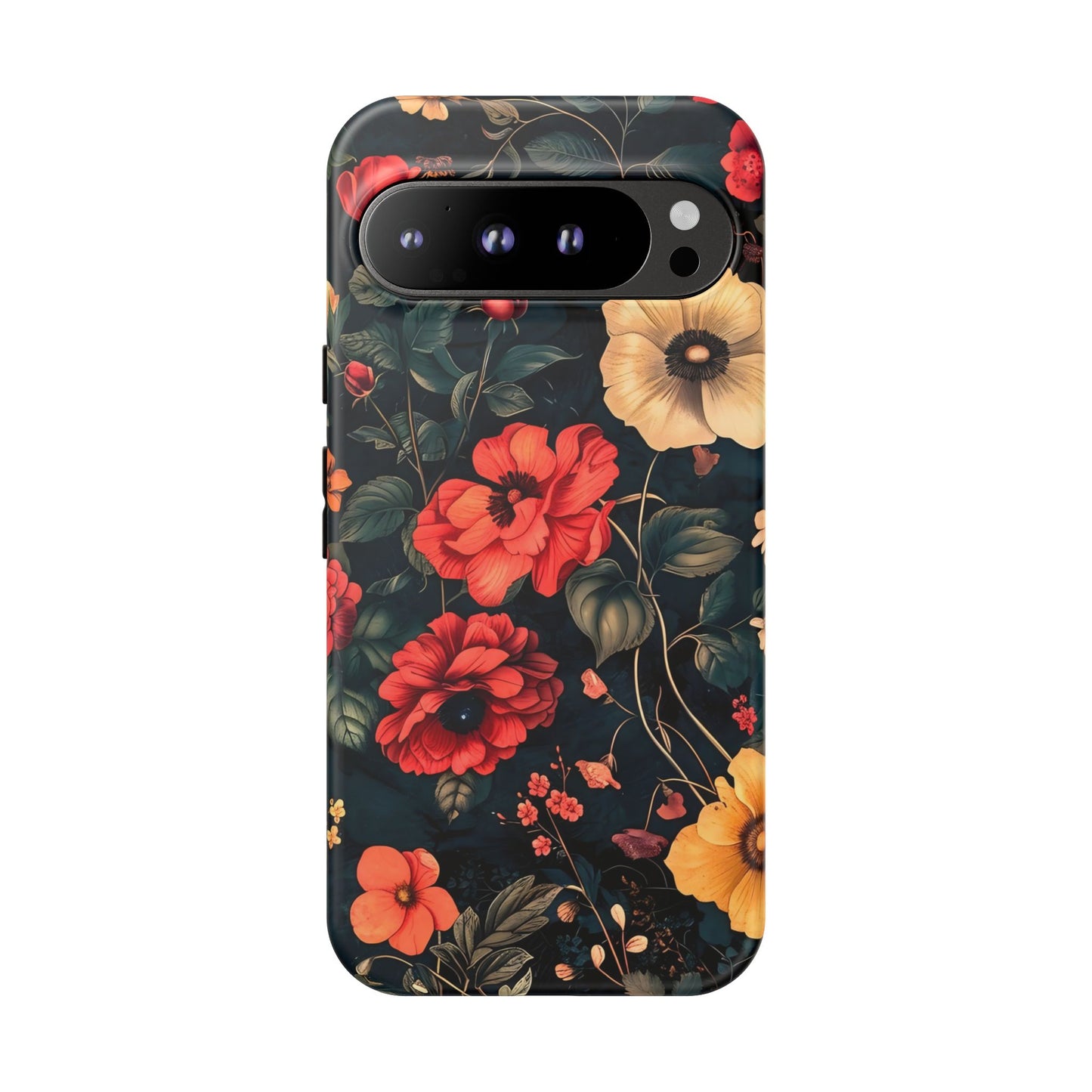 Floral Phone Case, Tough Cases, Flower Motif, Protective Cover, Gift for Her, Floral Design, Spring Accessory