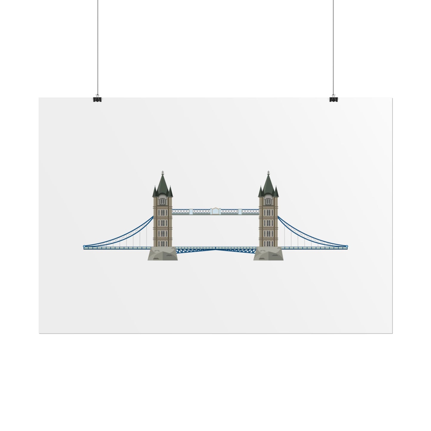 Tower Bridge Rolled Poster, London City Decor, Wall Art, Gift for Travelers, Home Aesthetic, UK Wall Art