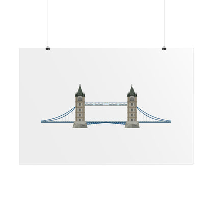 Tower Bridge Rolled Poster, London City Decor, Wall Art, Gift for Travelers, Home Aesthetic, UK Wall Art