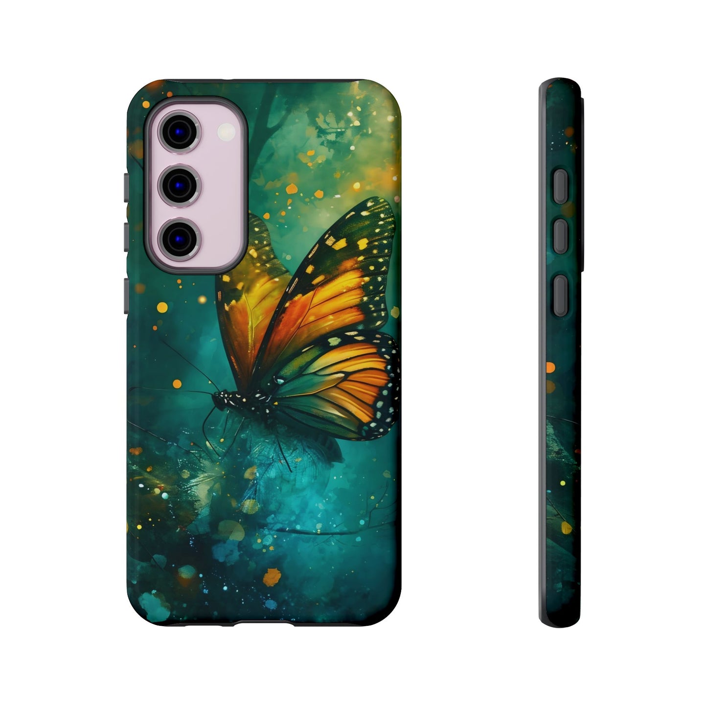 Colorful Butterfly Phone Case, Tough Cases for iPhone and Samsung, Cute Tech Accessories, Nature Lovers Gift, Vibrant Floral Design