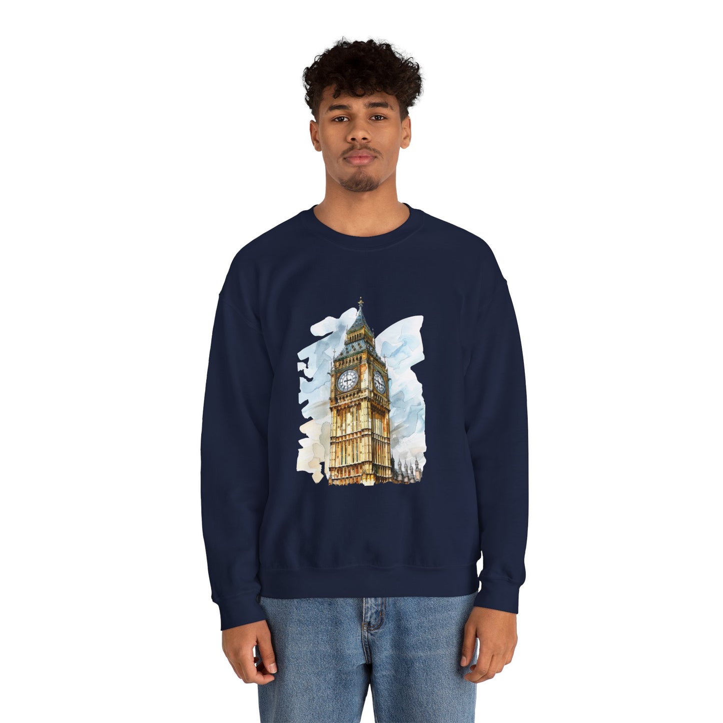 Unisex Heavy Blend™ Crewneck Sweatshirt Lightweight - Big Ben Iconic British Tower