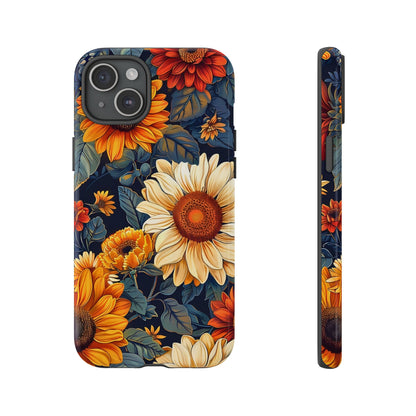 Floral Tough Phone Case | Sunflower Design, iPhone Cover, Protective Case, Gifts for Her, Floral Phone Accessory