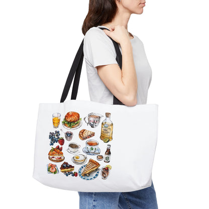 Delicious Weekend Tote Bag, Foodie Gifts, Summer Outing Bag, Travel Tote, Picnic Essentials
