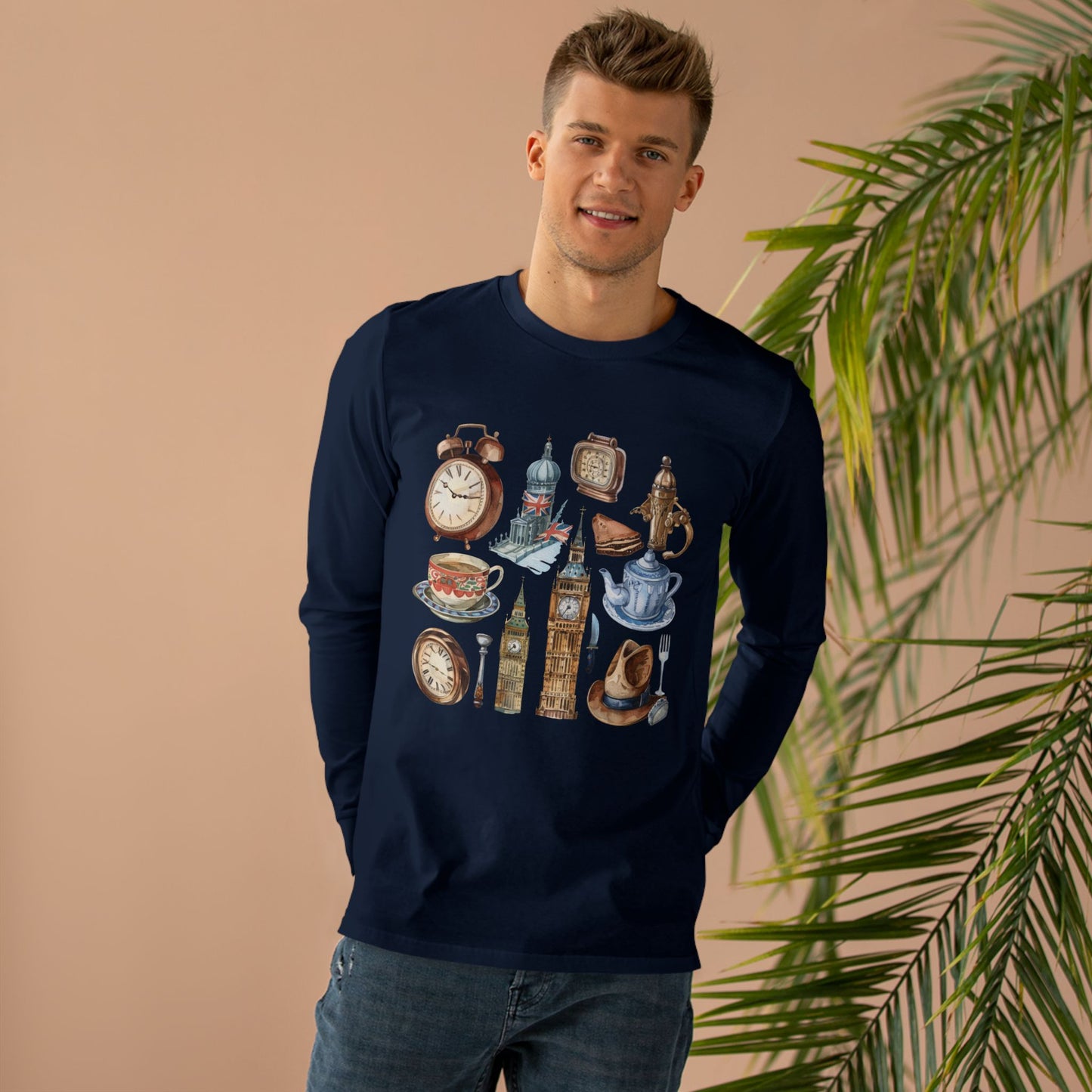 Men’s Base Longsleeve Tee - Vintage England Icons