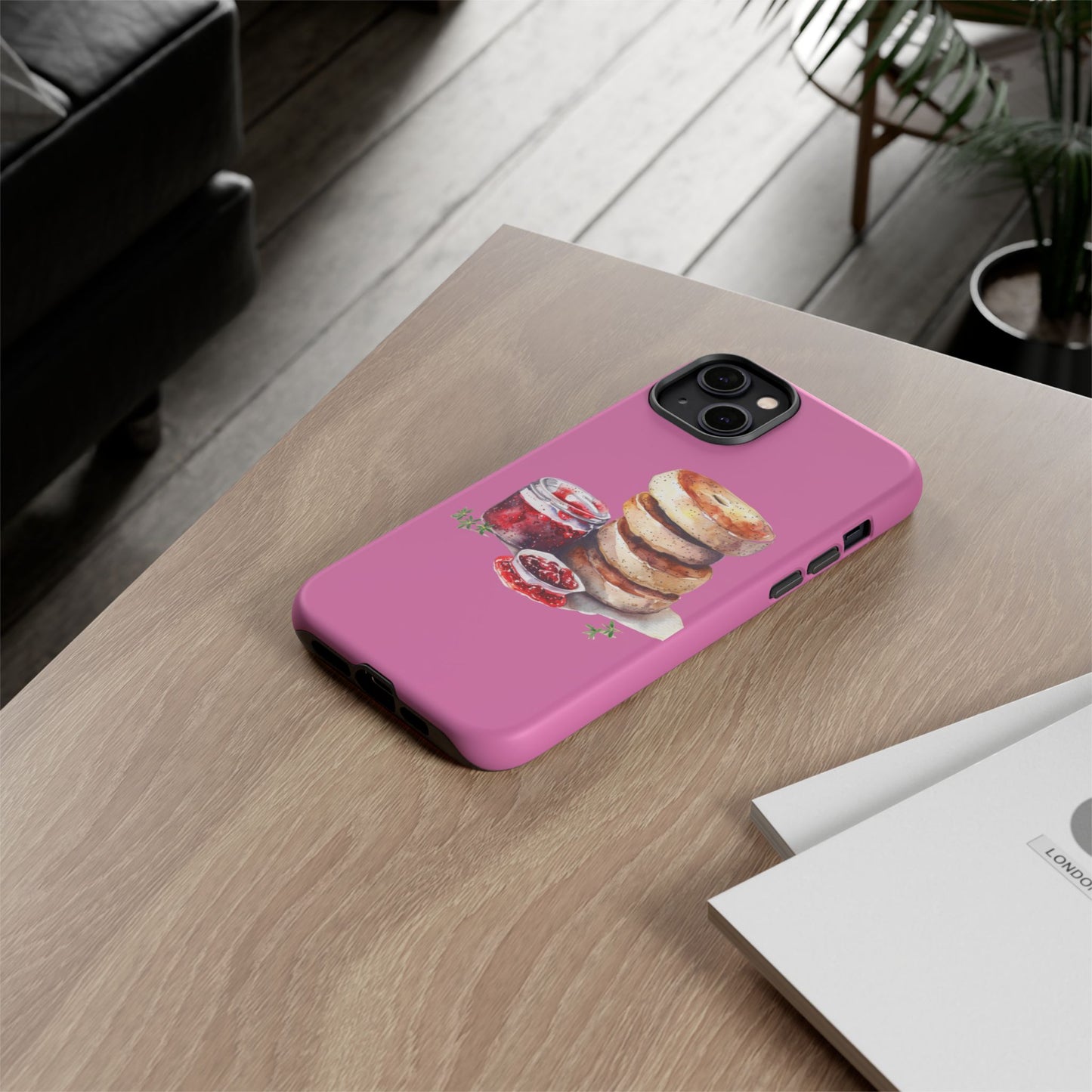 Cute Bagel Phone Case, Tough Cases for Food Lovers, Unique Gifts for Foodies, Phone Accessories for Breakfast Lovers, Fun and Stylish Cases