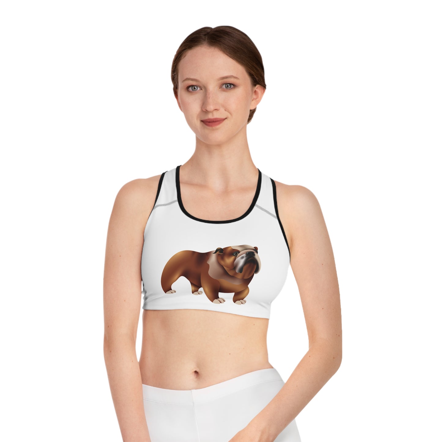 Sports Bra - Fun Activewear for Dog Lovers - British Bulldog