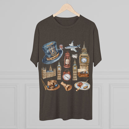 Vintage England Classy Unisex Tri-Blend Crew Tee