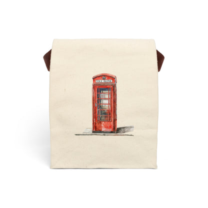 The Red Booth Canvas Lunch Bag With Strap