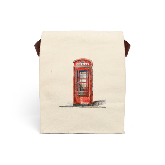 The Red Booth Canvas Lunch Bag With Strap