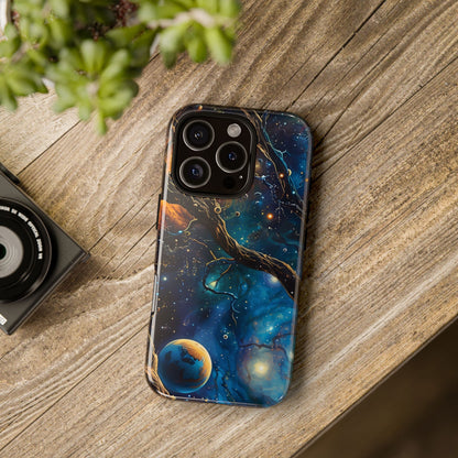 Galaxy Phone Case, Tough Cases with Cosmic Design, Unique Gift for Astronomers, Sci-Fi Fans, Starry Night, Outer Space
