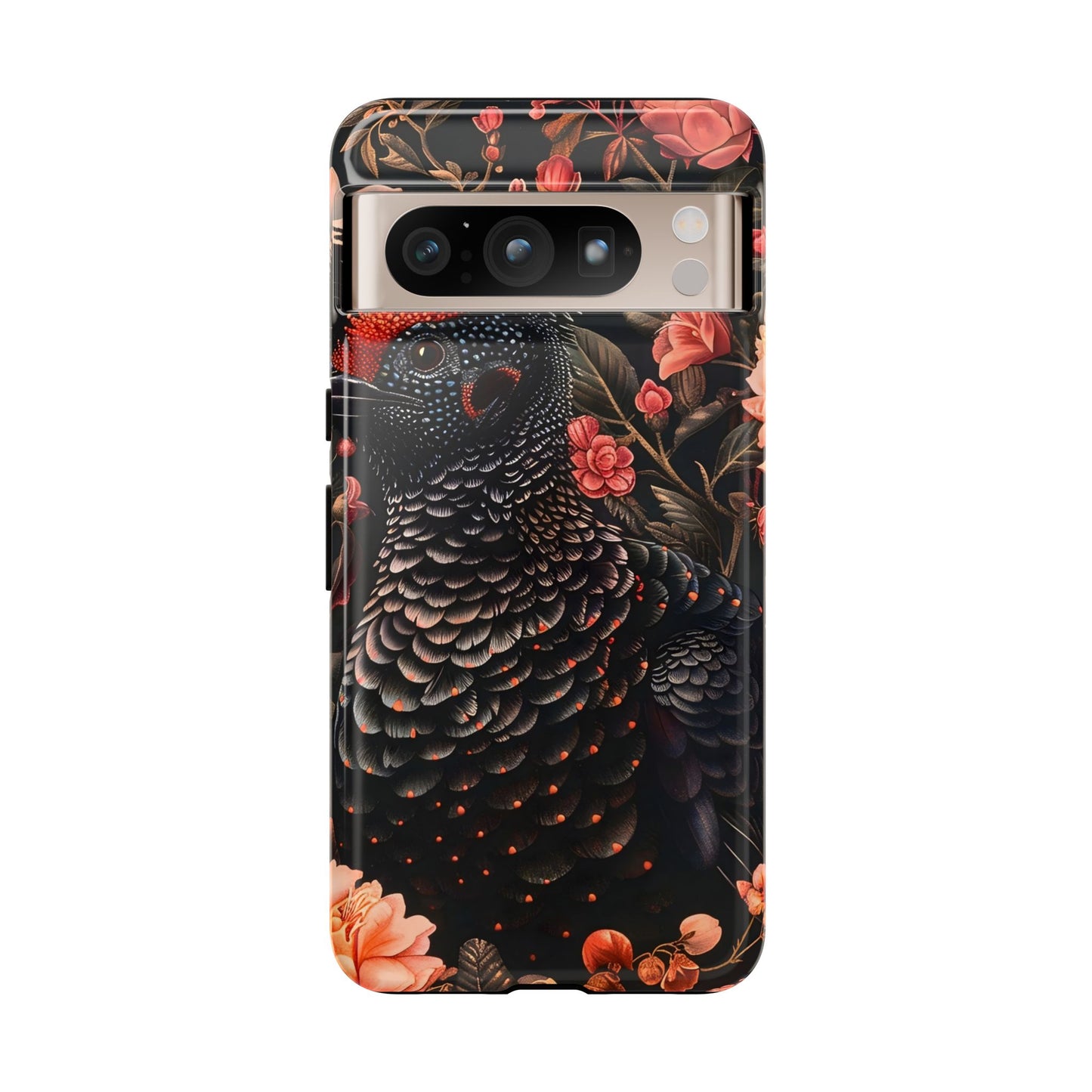 Tough Cases: Floral Design Phone Case, Stylish Protection for Your Phone, Unique Gift for Bird Lovers, Vibrant Floral Art, [...]