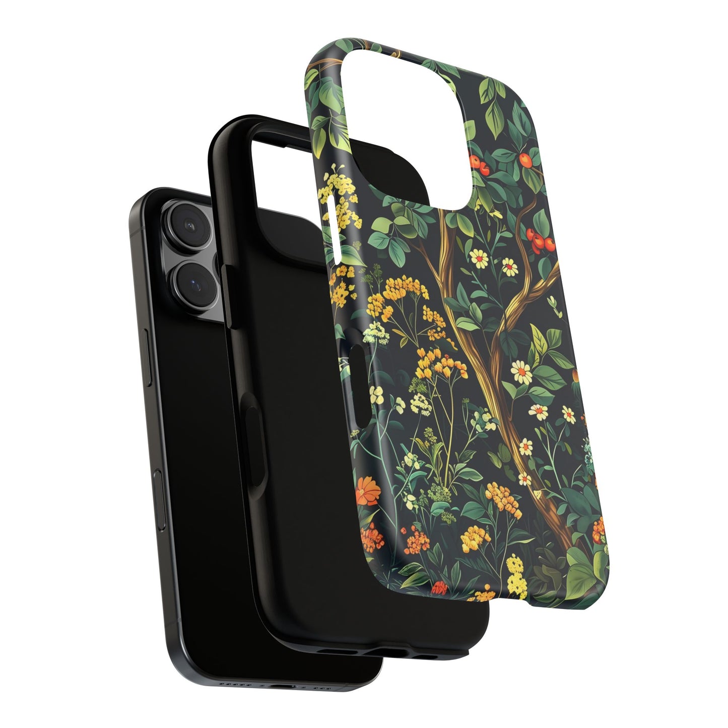 Floral iPhone Case, Nature Inspired Tough Case, Botanical Phone Cover, Eco-Friendly Gift, Unique Floral Design