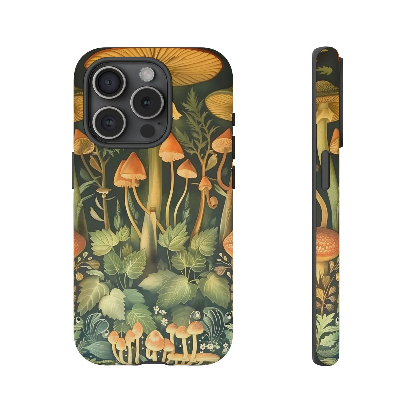 Mushroom Forest iPhone Case, Tough Cases for Nature Lovers, Vibrant Phone Accessories, Unique Gift for Him/Her, Eco-Friendly Style