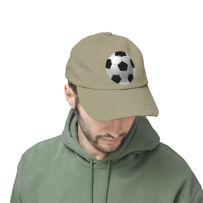 Unisex Distressed Soccer Cap | Sports Hat for Fans | Distressed Adjustable Cap | Perfect for Game Day, Soccer Lovers, Casual Wear