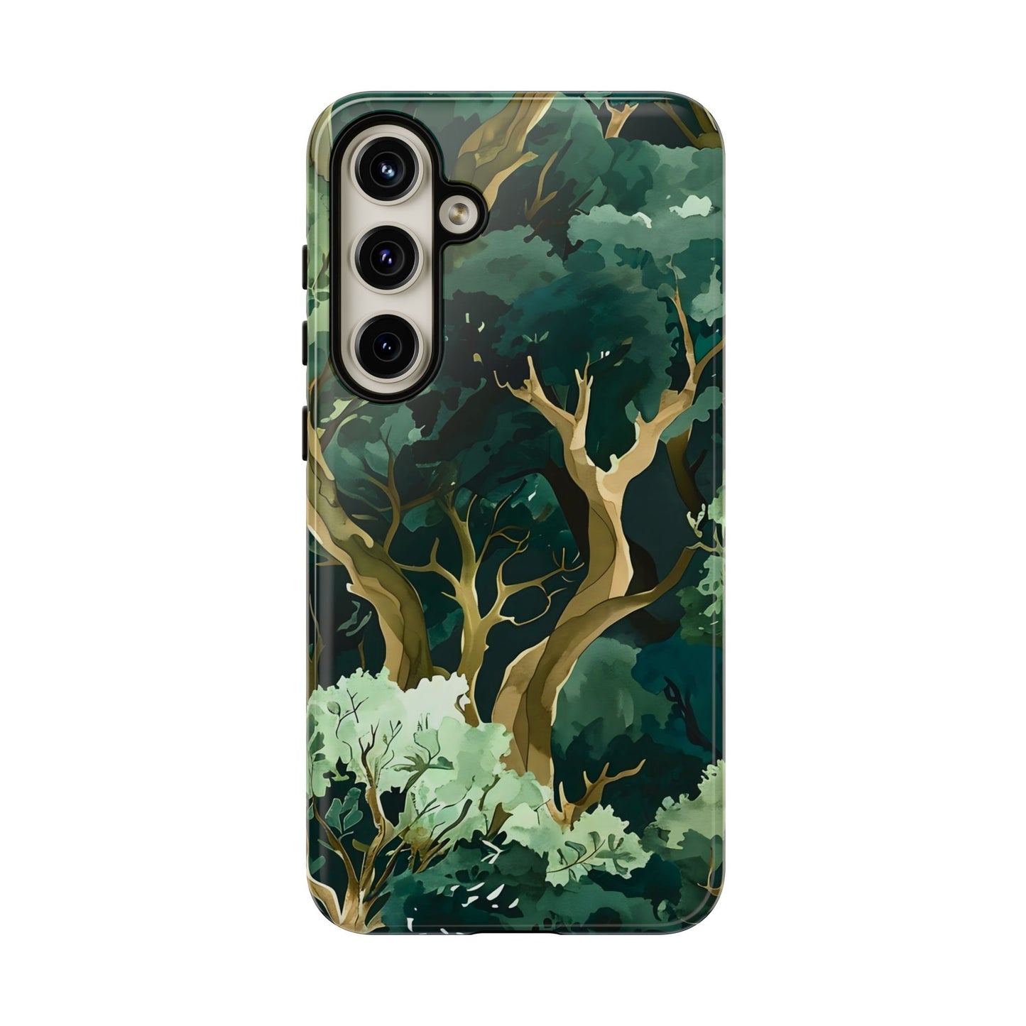 Forest Green Phone Case, Nature-Inspired Tough Cases, Eco-Friendly Gift, Outdoor Lover Accessory, Unique Phone Cover