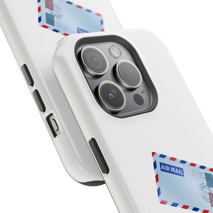 Air Mail Design Magnetic Phone Cases, Custom Phone Cover, Unique Gift for Travelers, Stylish Accessories for Holidays, Fun Phone Cases