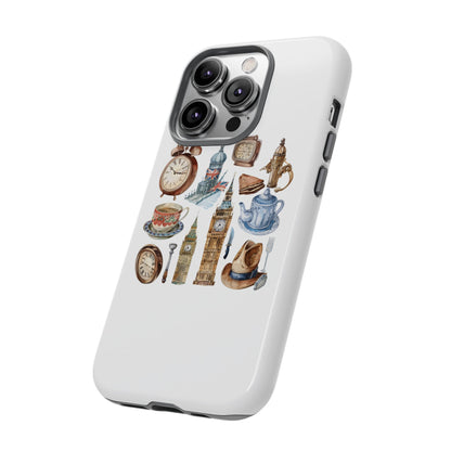 Vintage Illustrative Phone Case, Whimsical Tough Phone Cover, Gifts for Her, Unique Cell Phone Accessory