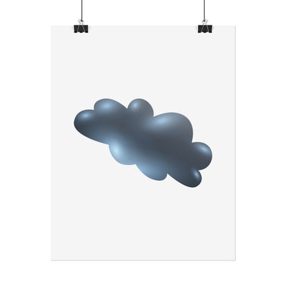 Cloud Art Print, Modern Decor, Minimalist Wall Art, Home Office Decor, Unique Gift, Aesthetic Poster