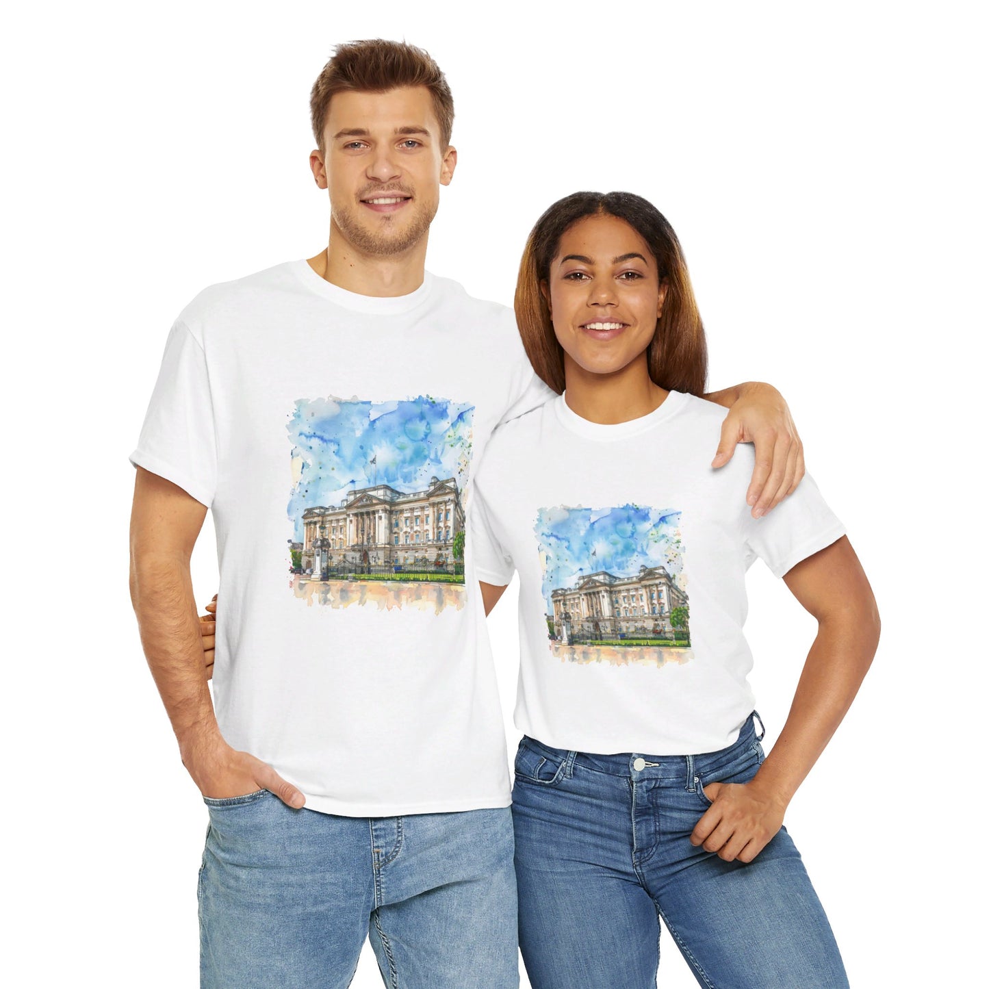 The Heart of British Culture and Iconic Landmarks Classy Unisex Heavy Cotton T-Shirt