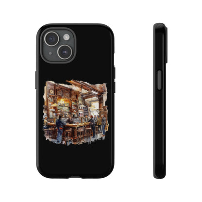 Artistic Phone Case - Cozy Pub Vibe, Trendy Smartphone Accessory, Gift for Friends, Modern Design, Durable Protection