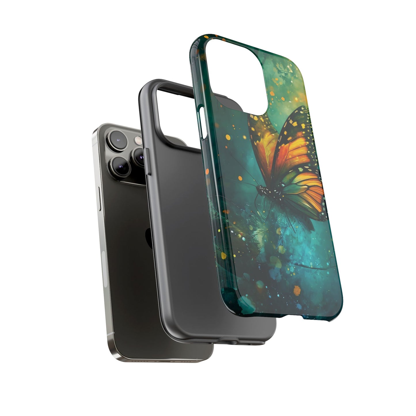 Colorful Butterfly Phone Case, Tough Cases for iPhone and Samsung, Cute Tech Accessories, Nature Lovers Gift, Vibrant Floral Design
