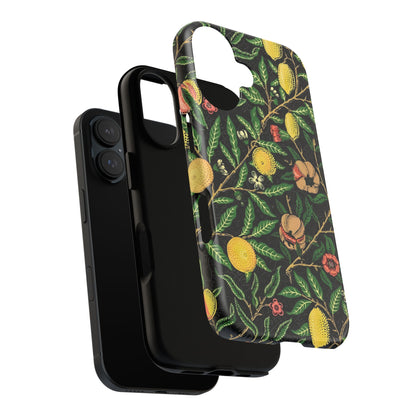 Tough Cases Phone Case, Floral Phone Cover, Tough Phone Protection, Gift for Plant Lovers, Black Background, Eco-Friendly Design