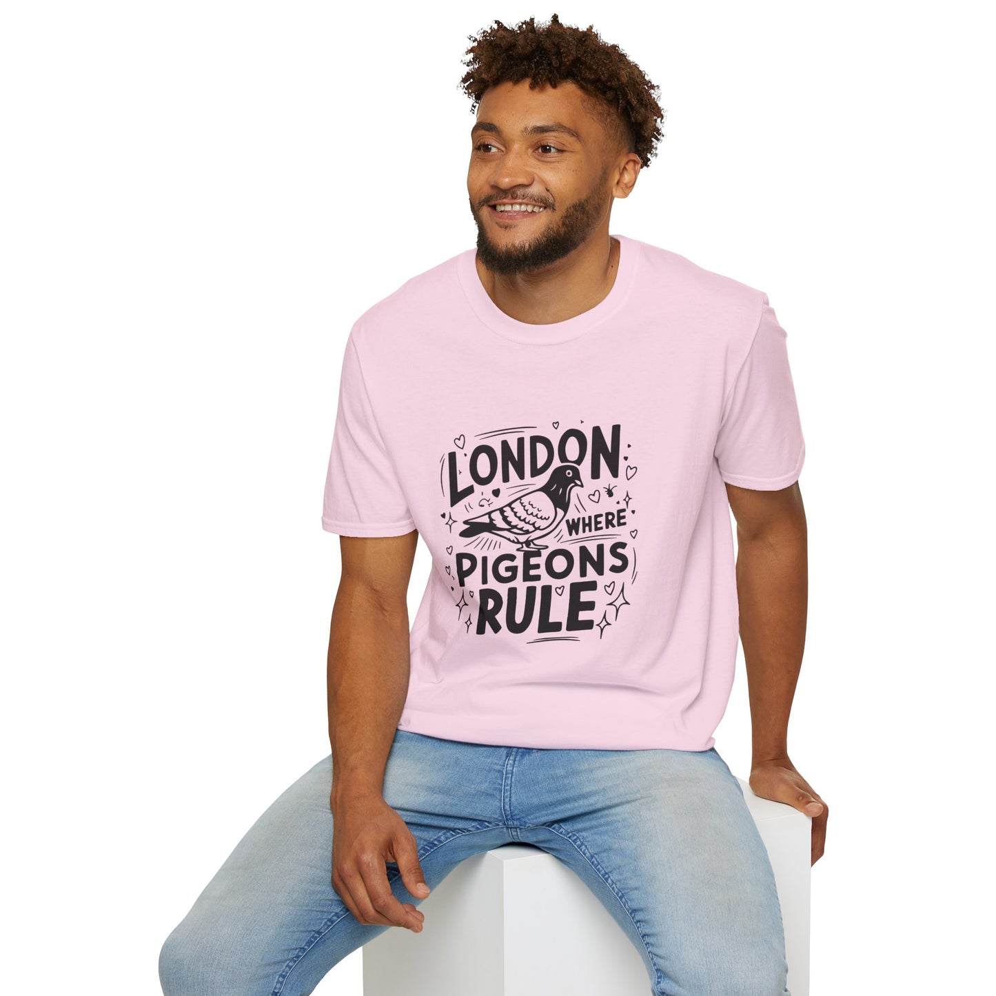 London Where Pigeons Rule Unisex Softstyle T-Shirt