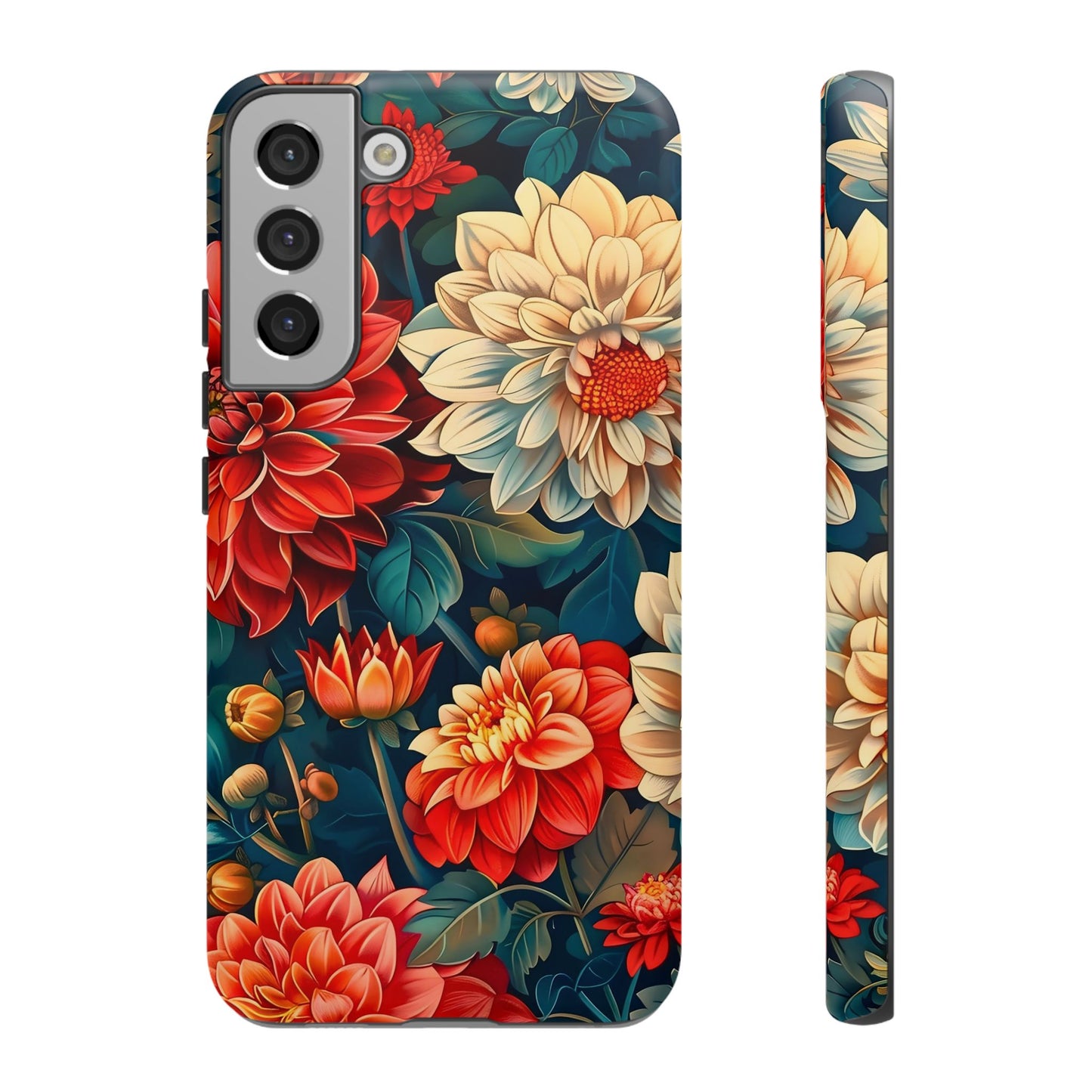 Floral Phone Case - Vibrant Tough Cases, Stylish Floral Cell Phone Cover, Gift for Her, Trendy Phone Accessory, Flower Design