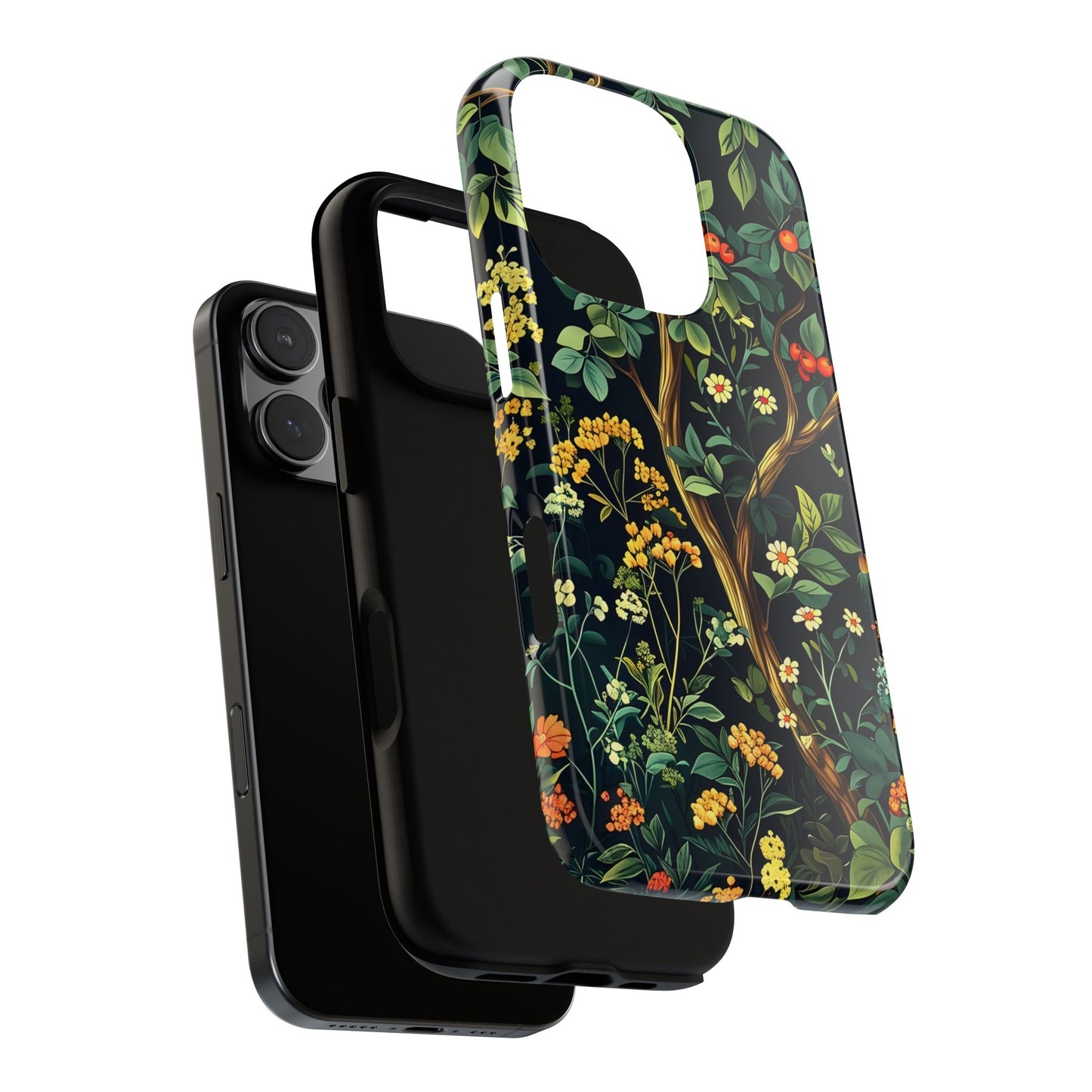 Floral iPhone Case, Nature Inspired Tough Case, Botanical Phone Cover, Eco-Friendly Gift, Unique Floral Design