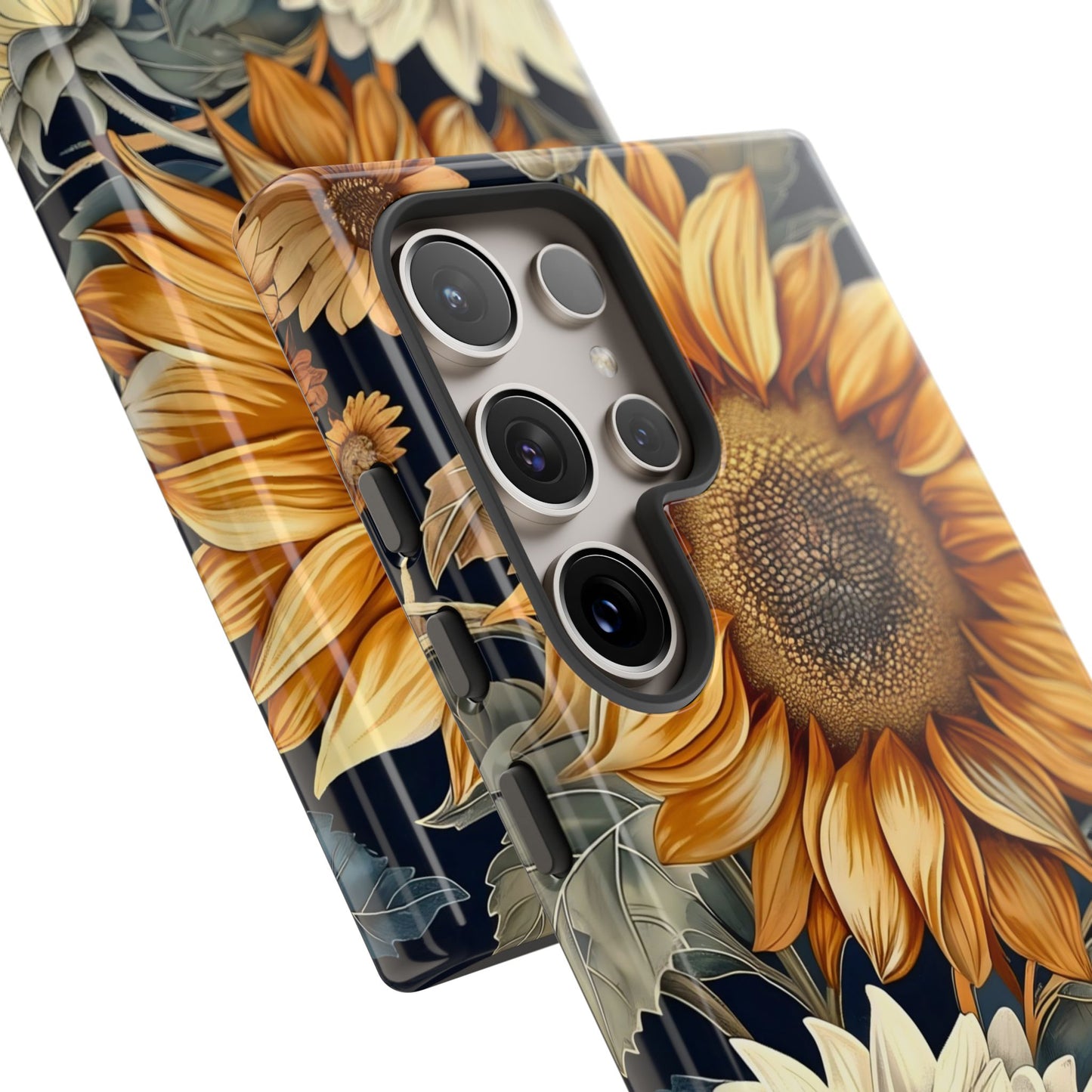 Floral Phone Case for Tough Cases, Sunflower Design, Nature Lover Gift, Birthday Present, Eco-Friendly Accessories, Summer Vibes