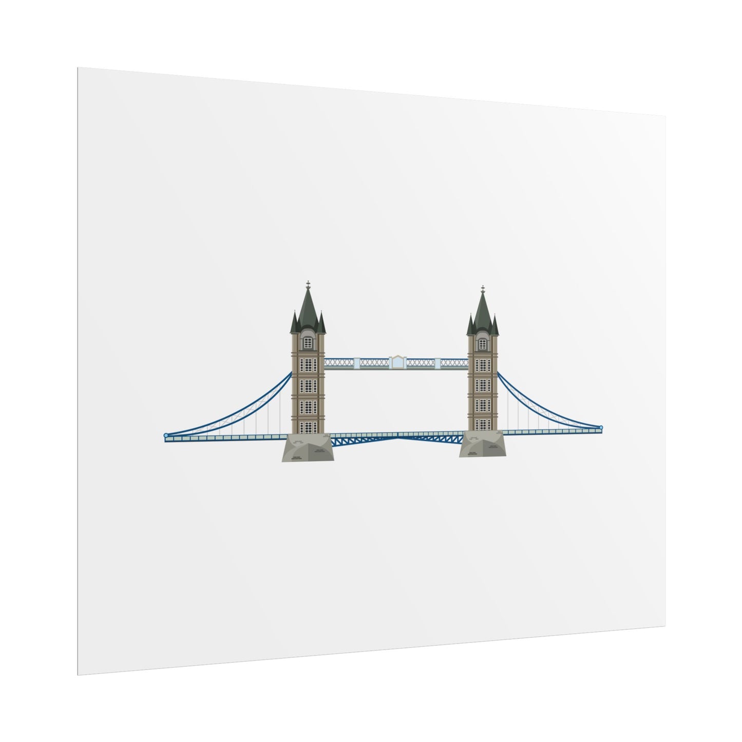 Tower Bridge Rolled Poster, London City Decor, Wall Art, Gift for Travelers, Home Aesthetic, UK Wall Art