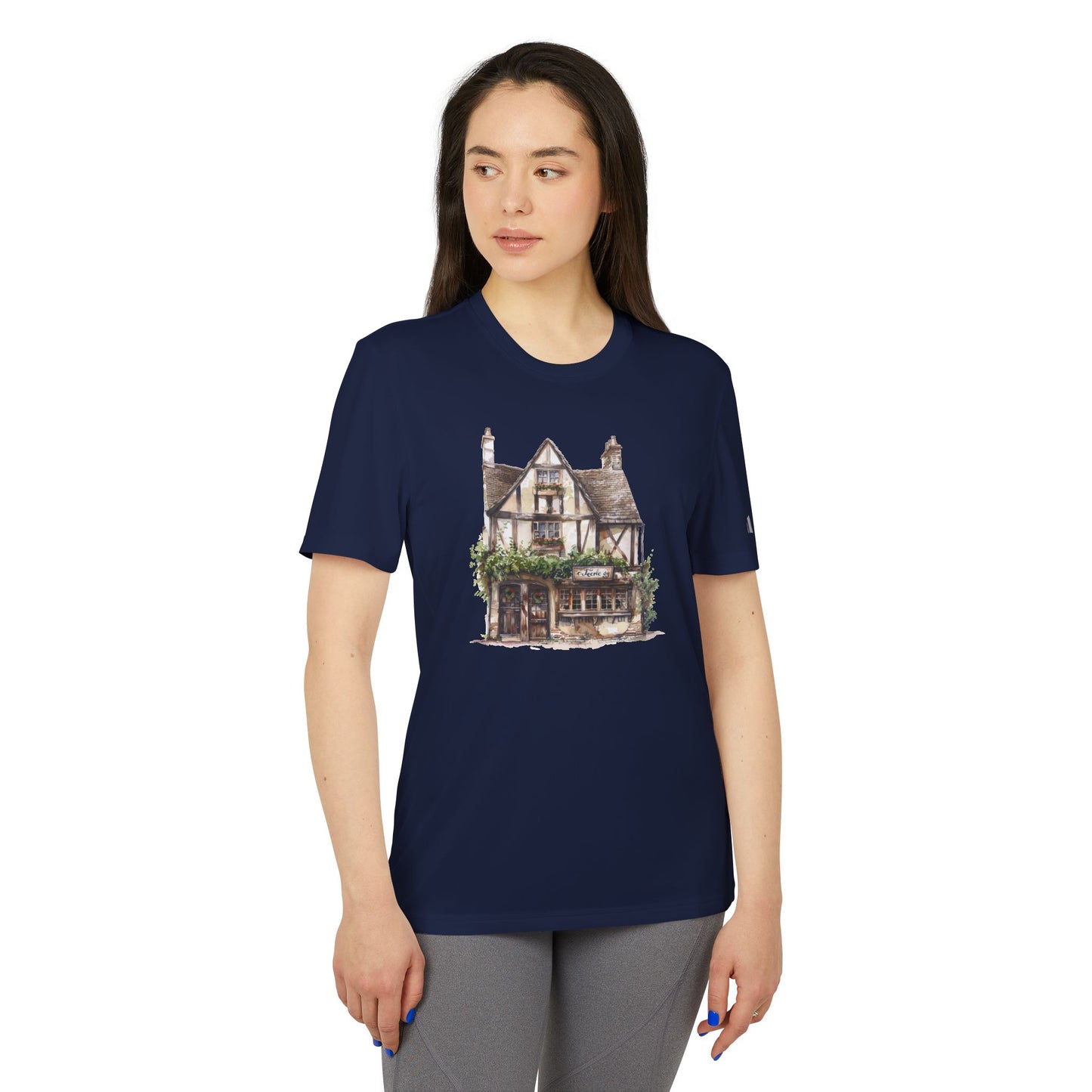 Unisex Sport T-Shirt - Rustic Vintage England House Artwork