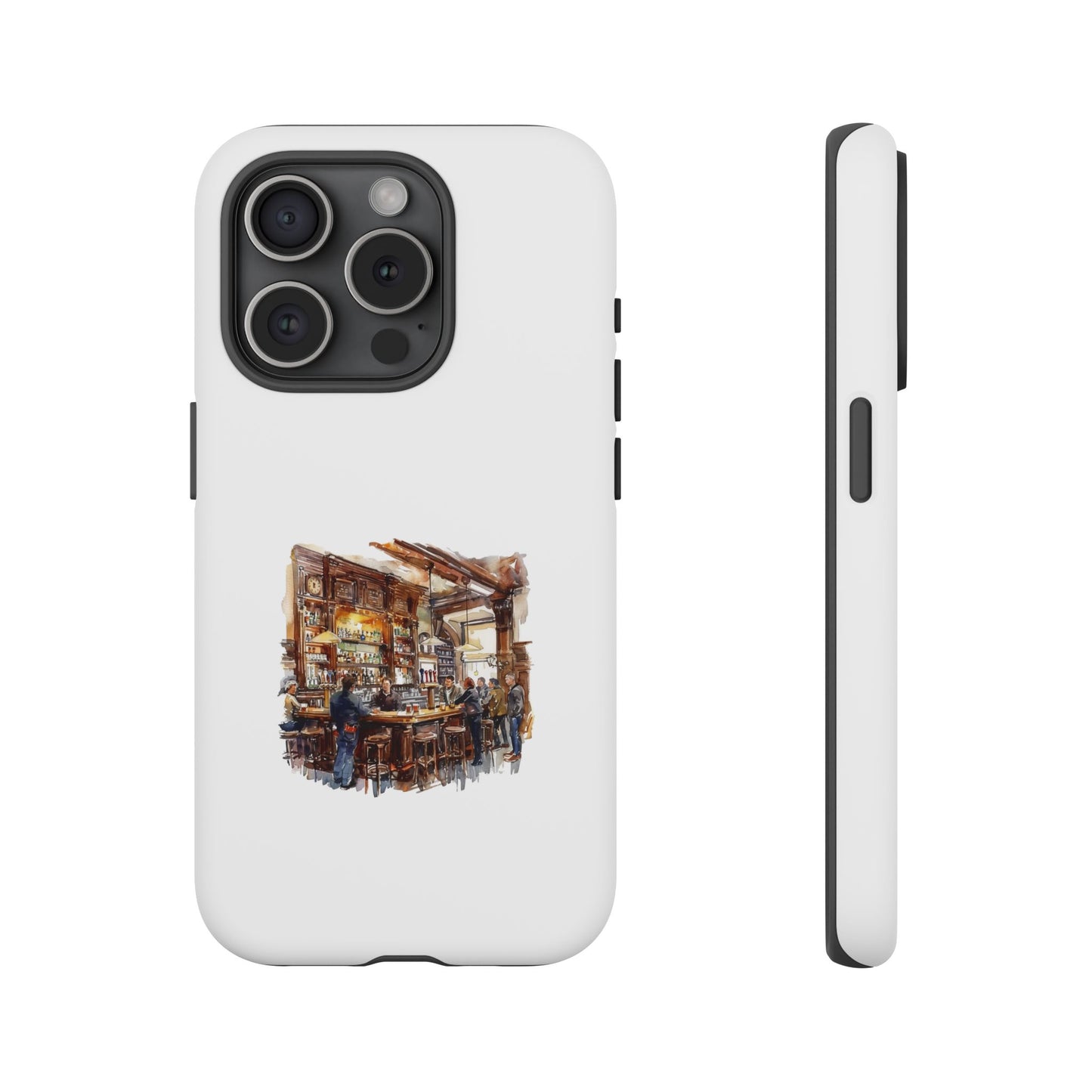 Artistic Phone Case - Cozy Bar Scene Design