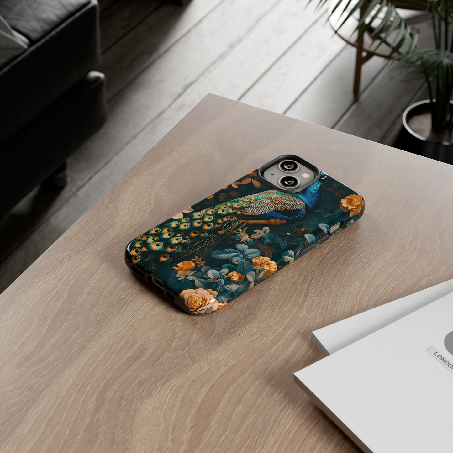 Peacock Phone Case - Elegant Floral Design, Tough Case for Protection, Unique Gift for Nature Lovers, Stylish Accessory, Eco-Friendly