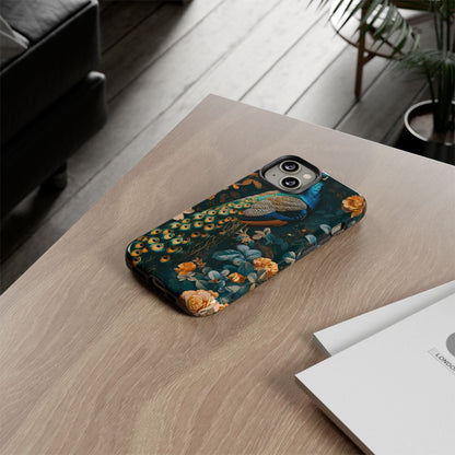Peacock Phone Case - Elegant Floral Design, Tough Case for Protection, Unique Gift for Nature Lovers, Stylish Accessory, Eco-Friendly