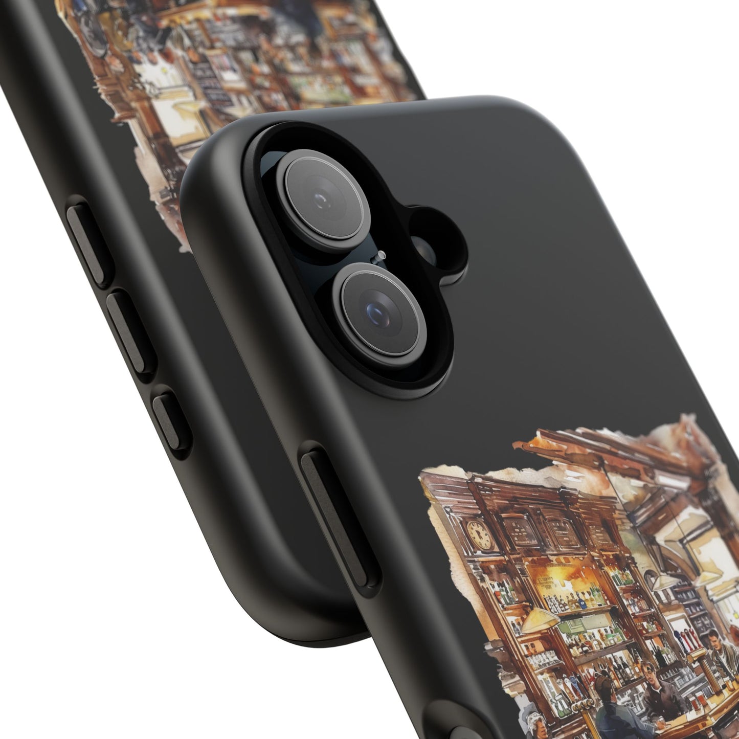 Artistic Phone Case - Cozy Pub Vibe, Trendy Smartphone Accessory, Gift for Friends, Modern Design, Durable Protection