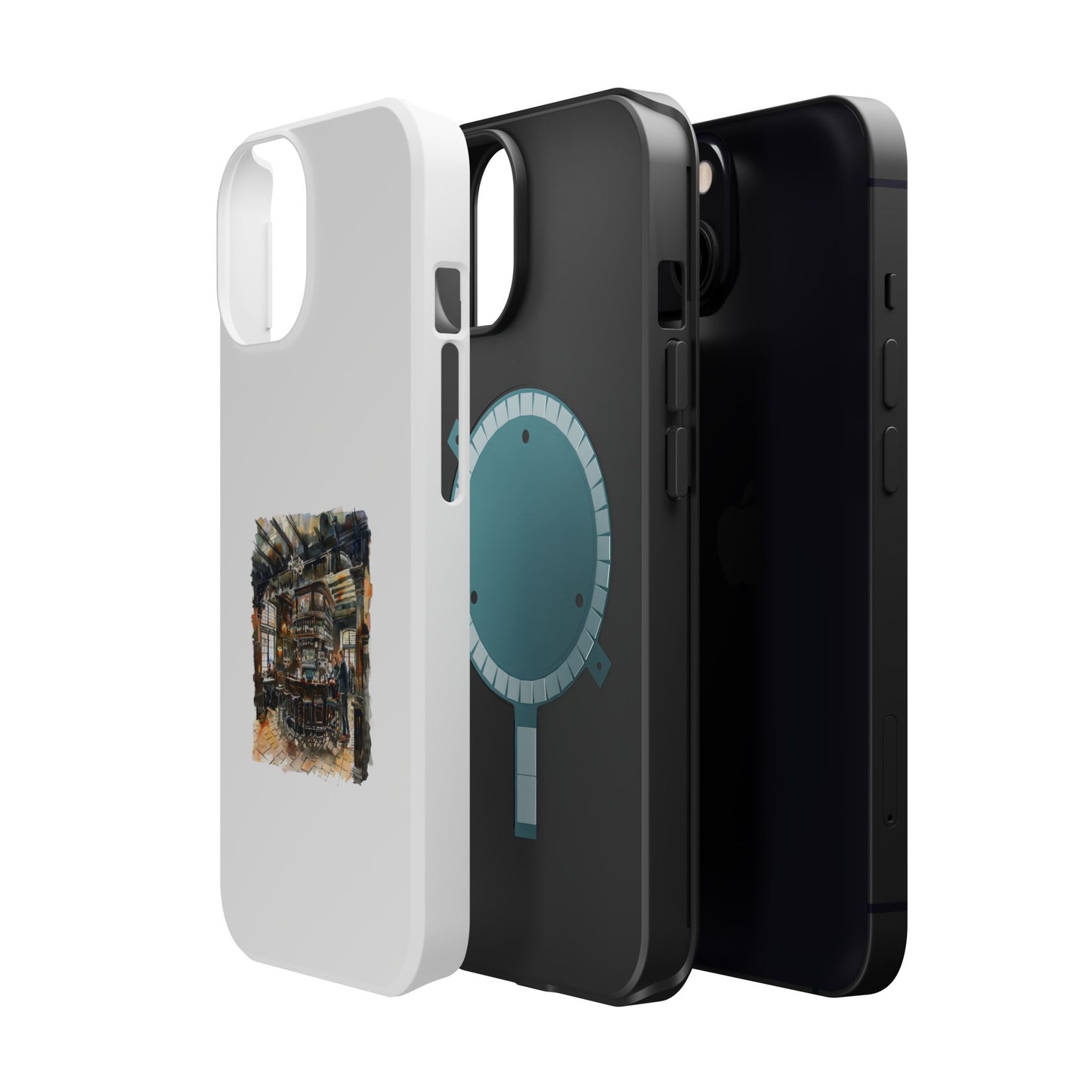 Artistic Magnetic Tough Cases | Stylish Phone Cover, Unique Illustrative Cases, Customizable Gifts for Travelers, Holiday Season Perfec