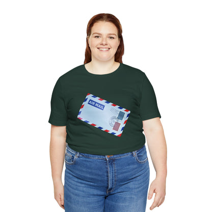 Unisex Jersey Short Sleeve Tee - Vintage British Air Mail - Classic Postal Design