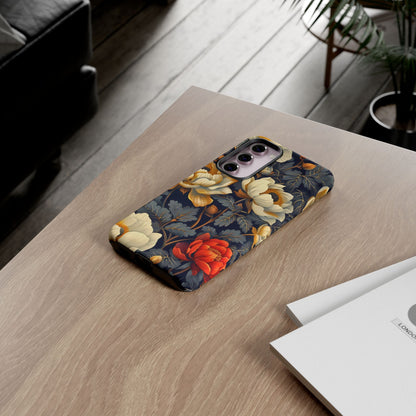 Floral Phone Case - Tough Cases, Stylish Mobile Cover, Flower Design, Holiday Gift, Trendy Accessory, Eco-Friendly Case