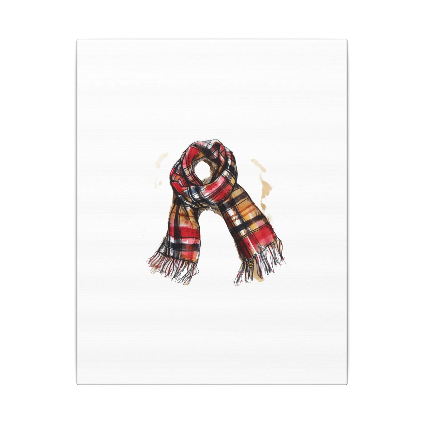 Autumn Scarf Canvas Art Print | Cozy Home Décor, Gift for Fall Lovers, Seasonal Wall Art, Unique Interior Design