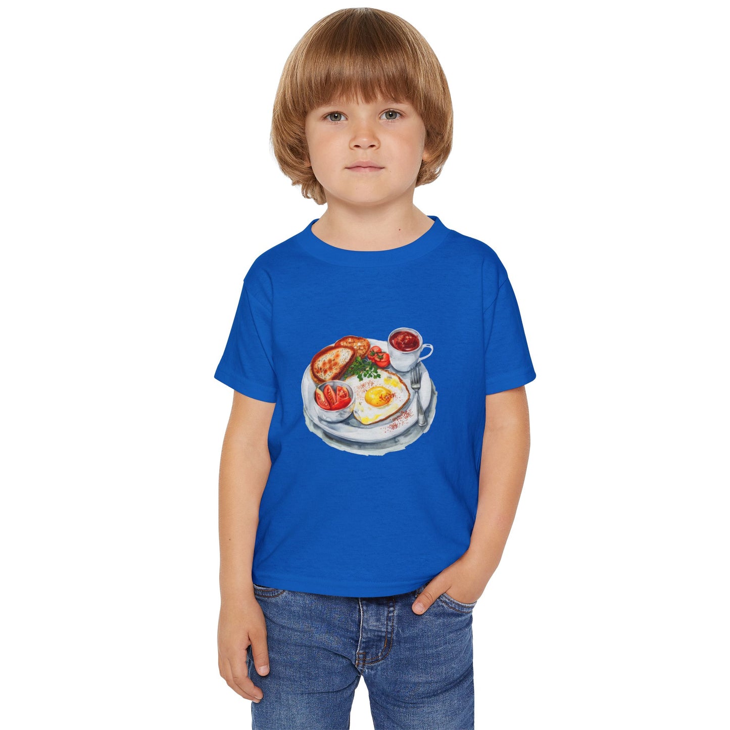 Toddler T-Shirt - Watercolor Culinary Art - Food Illustration -  Cute Breakfast Illustration for Kids