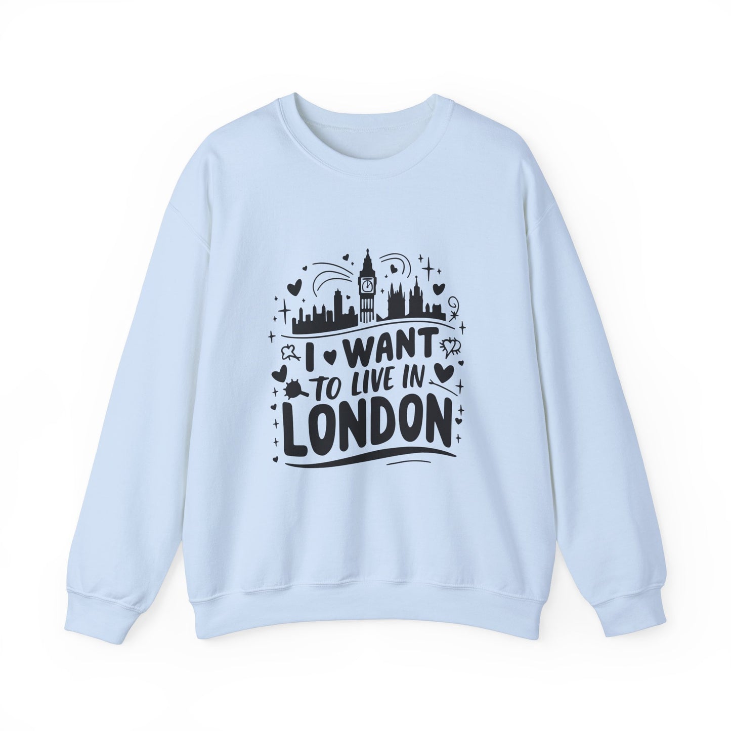 Unisex Heavy Blend™ Crewneck Sweatshirt Elegant- I want to live in London