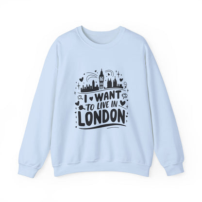 Unisex Heavy Blend™ Crewneck Sweatshirt Elegant- I want to live in London
