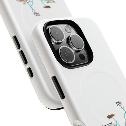 Tough Magnetic Phone Cases, Stylish Bicycle Design, Durable Protection, Perfect Gift for Cyclists, Trendy Tech Accessory