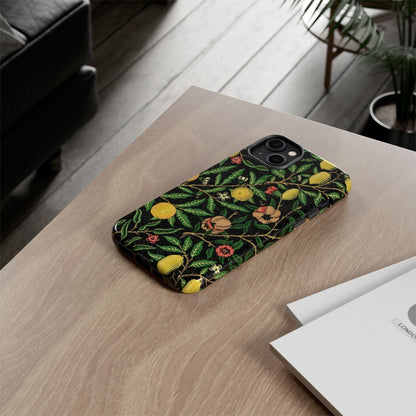 Tough Cases Phone Case, Floral Phone Cover, Tough Phone Protection, Gift for Plant Lovers, Black Background, Eco-Friendly Design