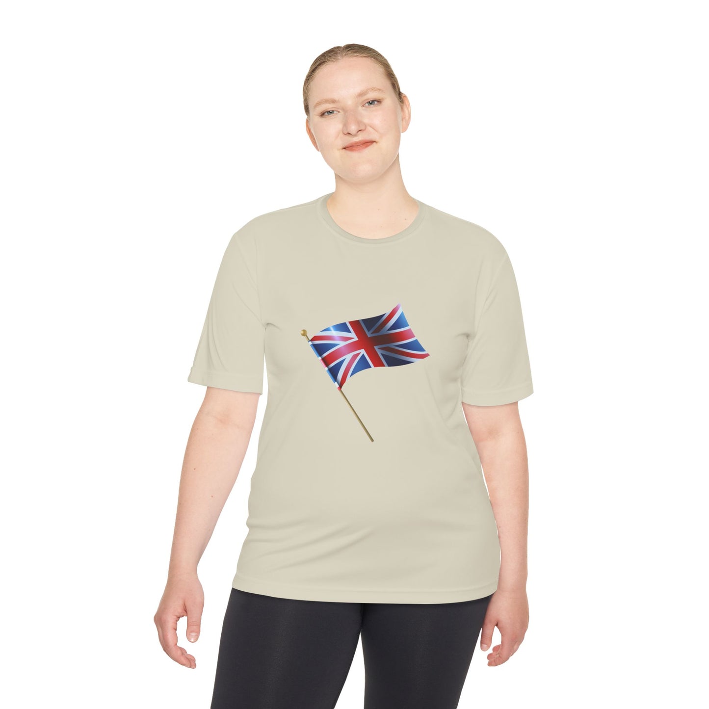 Unisex Moisture Wicking Tee - Iconic Union Jack Flag Illustration