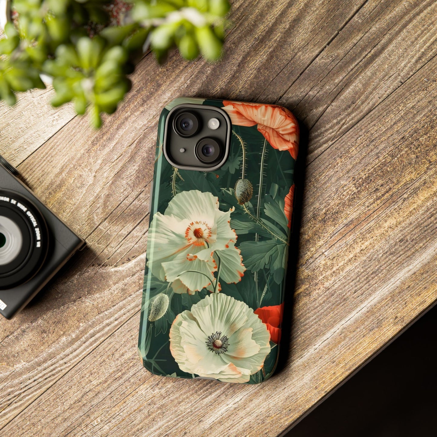 Floral Phone Case - Tough Cases, Botanical Design, Gift for Friends, Trendy Mobile Cover, Personalized Phone Accessory